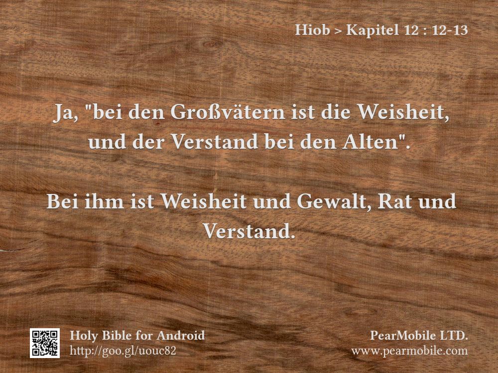 Hiob, Kapitel 12:12-13